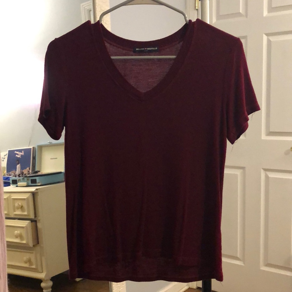 Maroon Brandy Melville v-neck